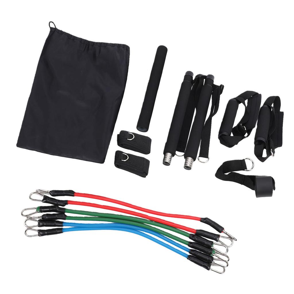 Pilates Bar Kit with Fitness Bands for Women TPE Pilates Workout Equipment for Legs Hip Waist Arm Full Body Training