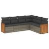 VidaXL Salon de Jardin avec Coussins 6 pcs, Canapés de Terrasse, Ensemble de Meubles de Patio, Mobilier d'Extérieur, Gris 3227684
