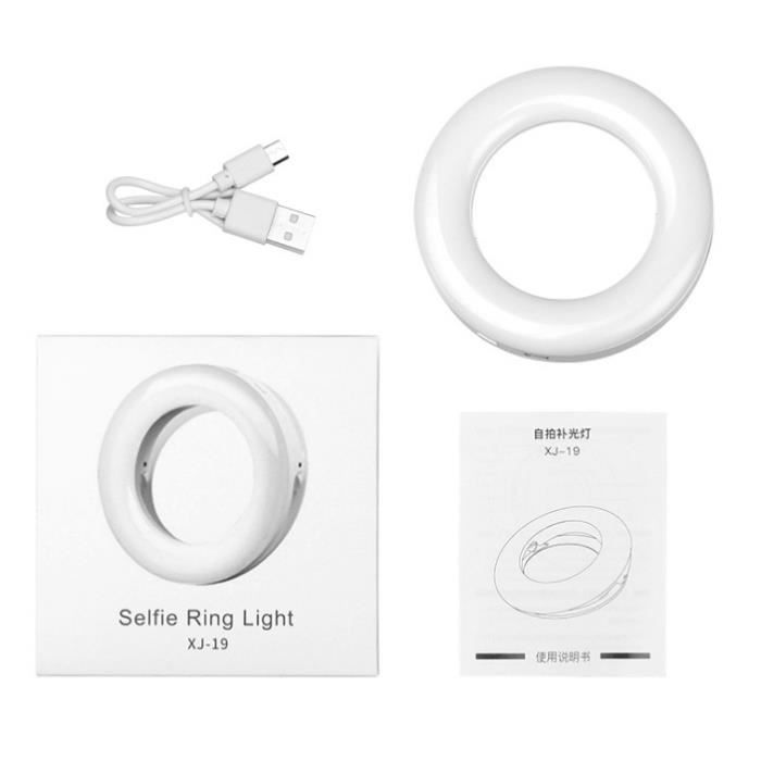 Selfie Ring Light Anneau Lumineux Réglable Lumière pour Caméra Smartphone Photo Studio Vidéo Youtube