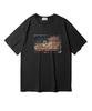 Oeta Crack Flag Double Cotton Oversized Short Sleeve T-Shirt Ots26019(8 Colors) (B Type)