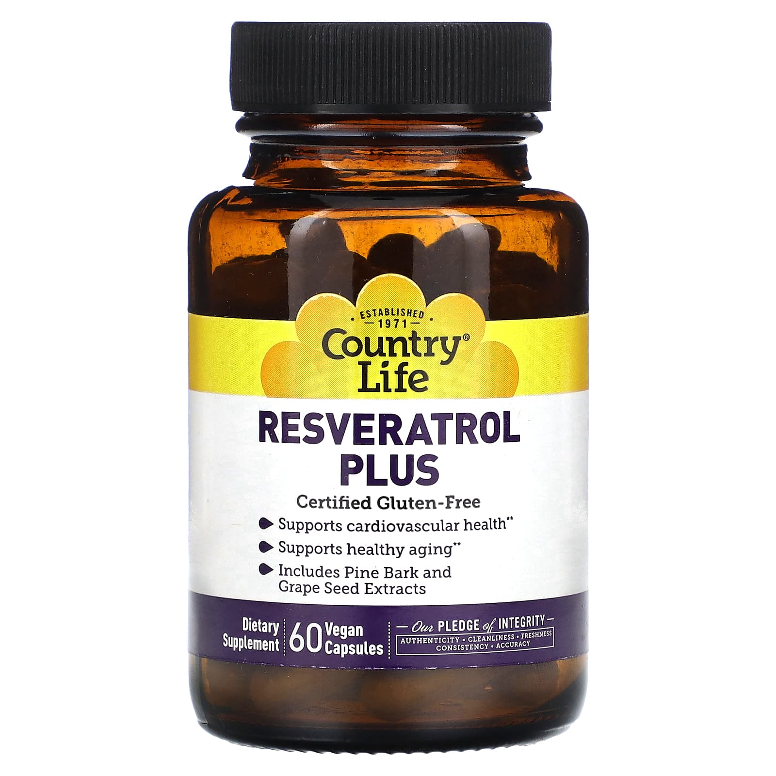 

Country Life, Resveratrol Plus, 60 Veggie Capsules