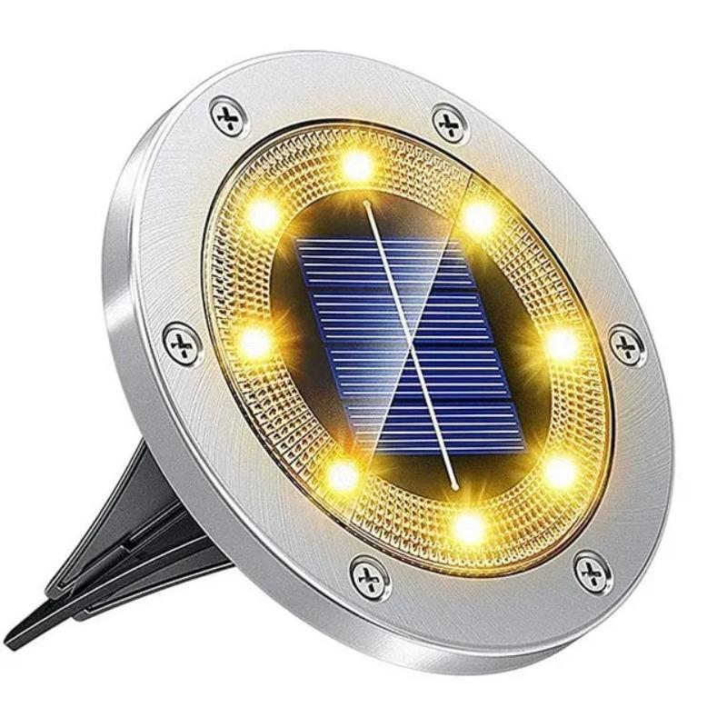 Colorful 12LED Solar Power Disk Light Outdoor Garden Solar Underground Light Deck Light Buried Solar Led Lamp Garden Decor