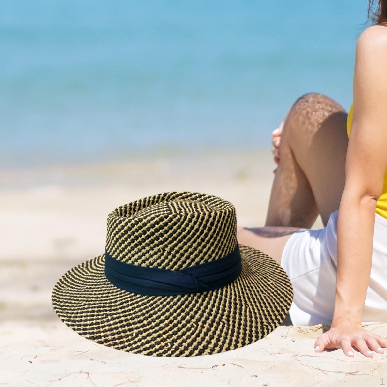 

Шикарная шляпа с плоским верхом для женщин, ищущих приключений на свежем воздухе Deep Blue Strap