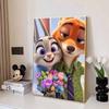 DIY Diamond Painting A Handsome Fox and A Cute Rabbit Cross Stitch Kit Mosaic Art Diamond Painting Full Circle Diamond Home Decoration