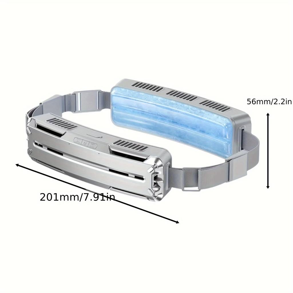 USB Rechargeable Cooling Fan Portable Ice Compress Waist Belt Fan Dual-Use Outdoor Sports Mini Ice Belt Fan Summer Cooler
