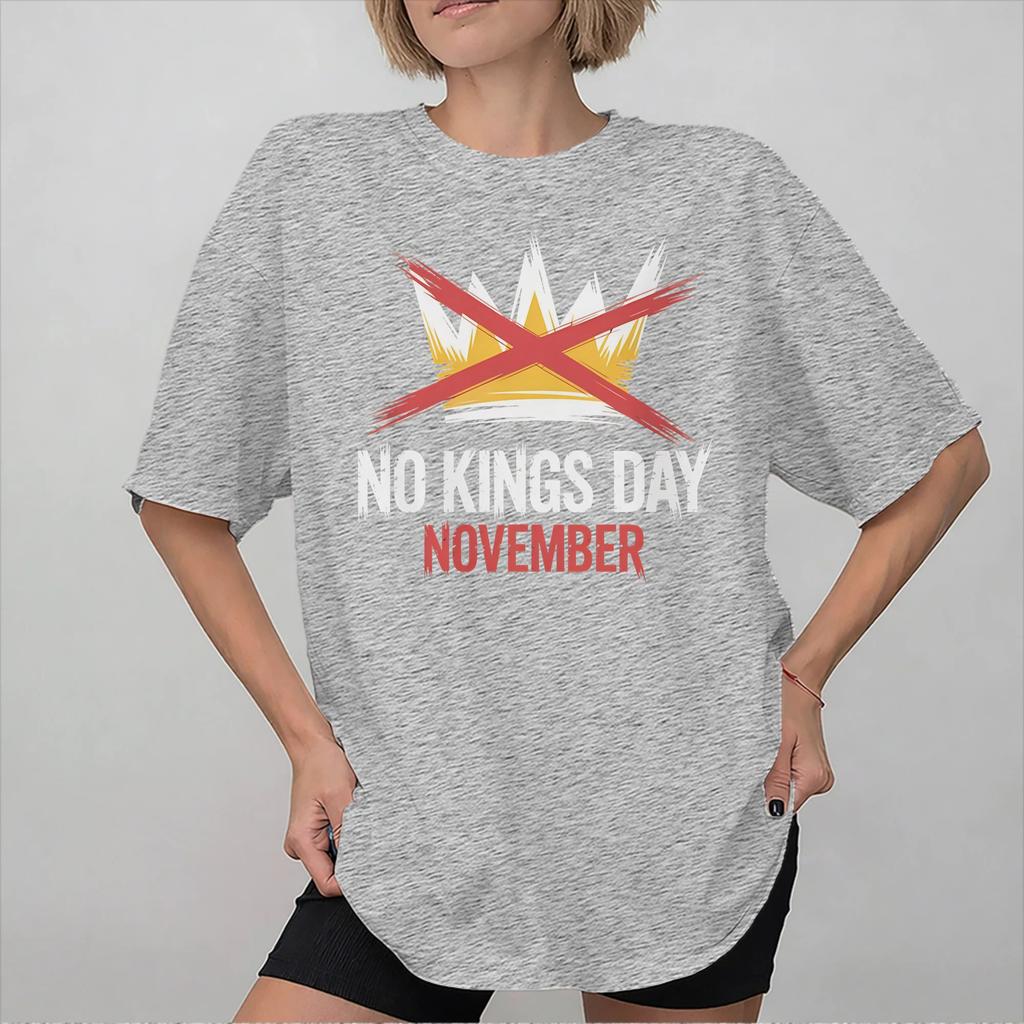 No Kings In America Graphic Printed T Shirts Unisex Women Cotton Tee Shirt Clothing