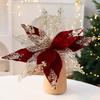 Simulated Flower Pendant With Sequins Design Christmas Home Decoration Prop For Holiday Decor And Diy Wreaths