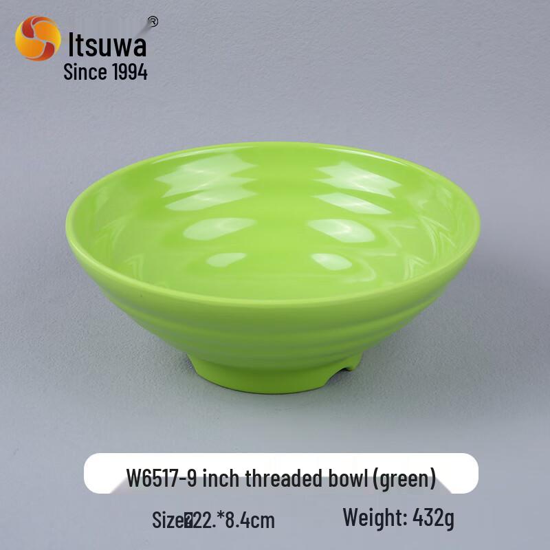 Wuhe 9-inch Melamine Threaded Soup Bowl