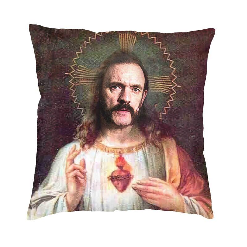 Hot Sale Jesus Meme Saint Lemmy Throw Pillow Cases for Sofa cm Cushion Cover Living Room Decoration Creative Pillowcase