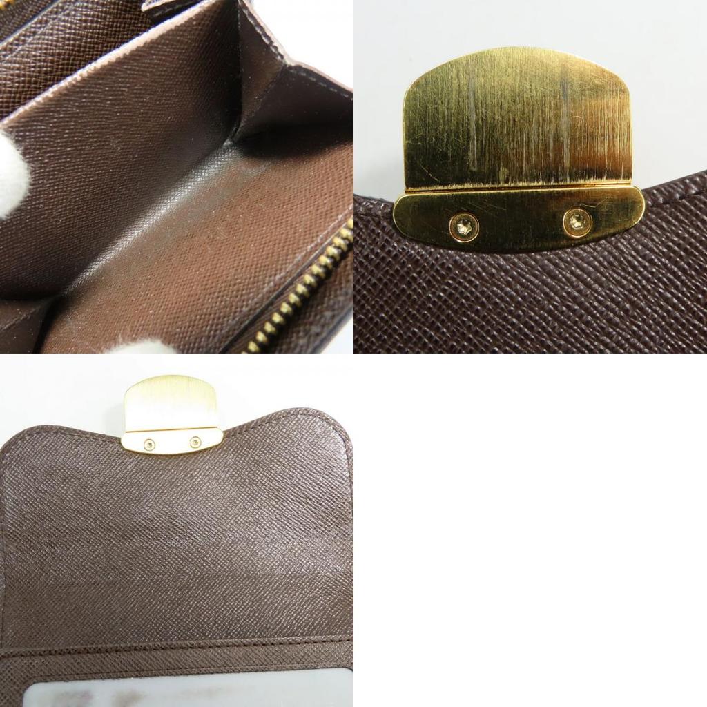 Used LOUIS VUITTON Tri-fold wallet Portefeuille Joy N60034 Damier Ebene Brown Classic