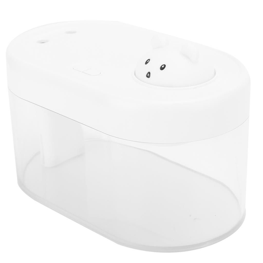 1L Portable Mini Mute Desktop Double Spray Humidifier with Ambient Night Light for Home OfficeWhite