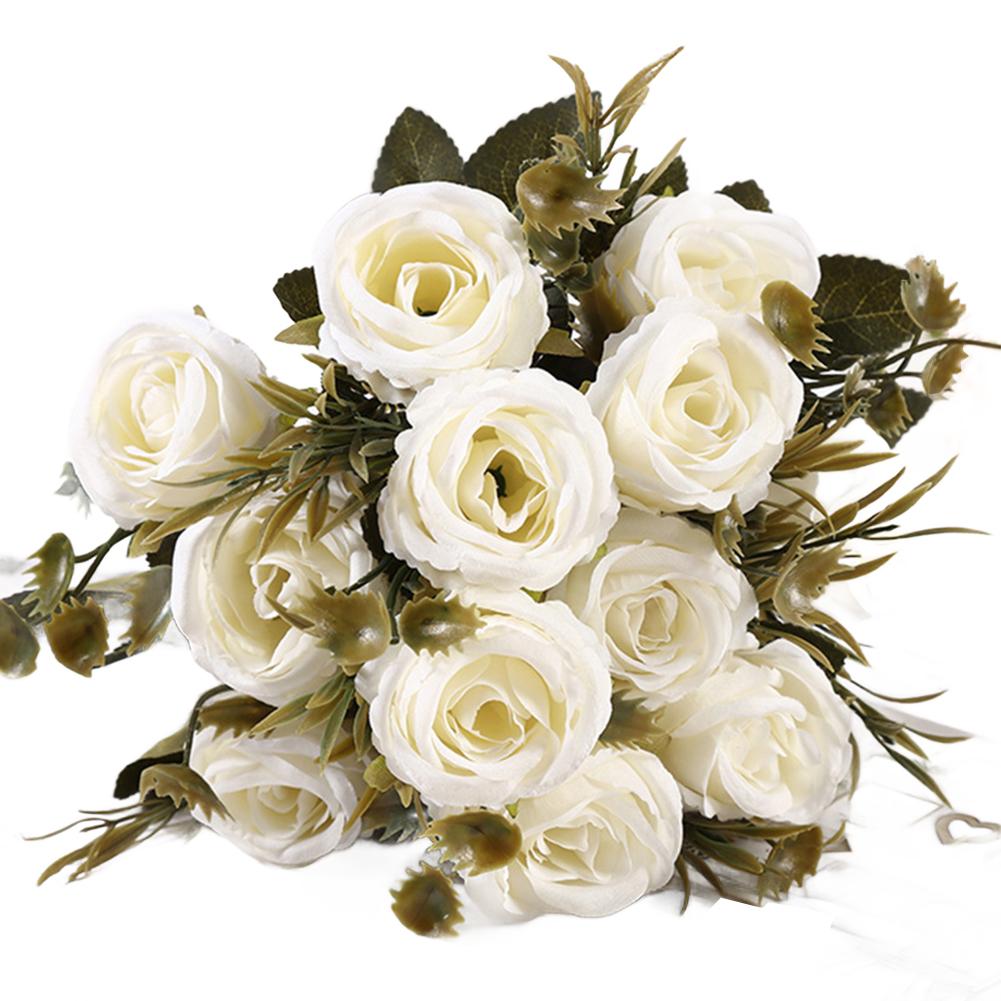 

Искусственные розы с 6 головками высшего качества для домашней свадьбы и вечеринки