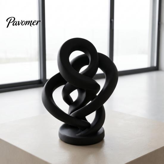 Artistic Shelf Display Piece Modern Abstract Twisted Statue, 3D Printed Infinity Twist Ornament, Minimalist Desktop Decorative Figurine Sculpture for