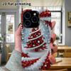 Phone Case: 2D Flat Design Suitable for iPhone 18 17 16 15 14 13 Pro Film Protective Case, Couple Style, Christmas Tree In the Frame, Christmas and Ha