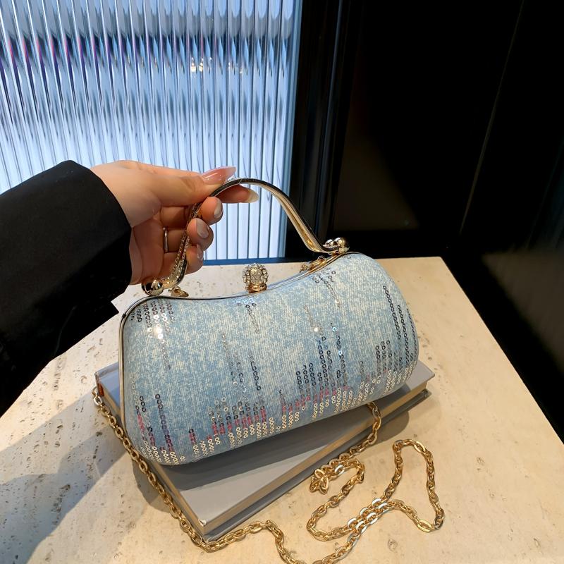 Женские джинсовые сумки с маленькой цепочкой, женская сумка-мессенджер через плечо, повседневные сумки через плечо для женщин, новая мода, ужин, высокое качество