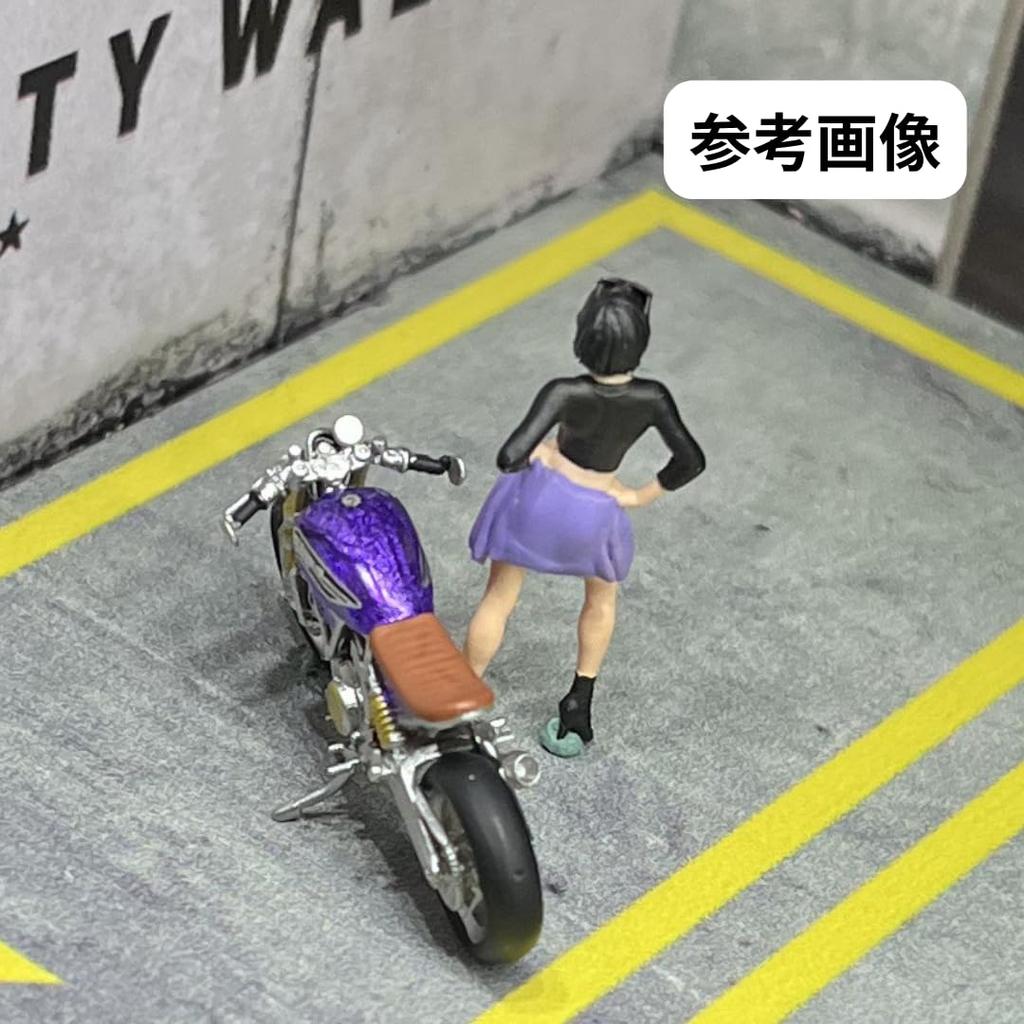 Moreart 164 Miniature Figure & Motorcycle Set MO222192 Model Girl Model Diorama Miniature Car [Used]