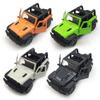 Metal Off-Road Vehicle Model Toys Pull Back Open Doors Alloy Car Toys Black Green Orange Decoration