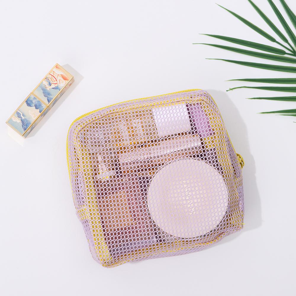 Dopamine Color Mesh Cosmetic Bag Candy Color Coin Purse Fashion Storage Bag