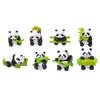 Panda Koleksiyonluk Oyuncak Bambu Panda Figür Seti Reçine Oyuncak Model Heykeller Pasta Süsleri Masaüstü Süsleri Festival Hediyeleri 8