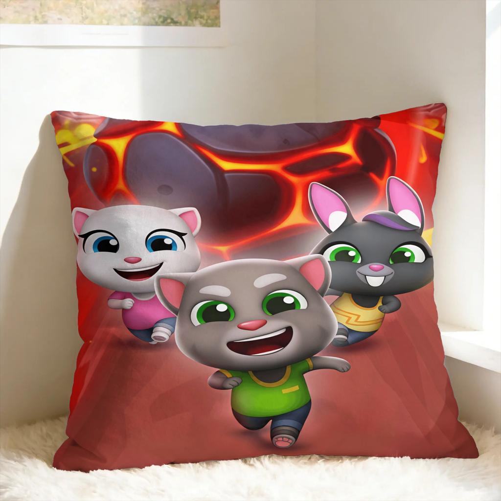 Pillow Cover Decorative T-Talking T-Tom And F-Friends Vintage Pillow Case For Sofa Bedroom Home Decor Pillowcases