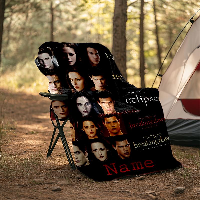 Personalized Custom Name Blanket - The Twilight Saga Print Design,Blanket for Sofa,Bed,Travel,Camping - Soft and Warm, Great Gift