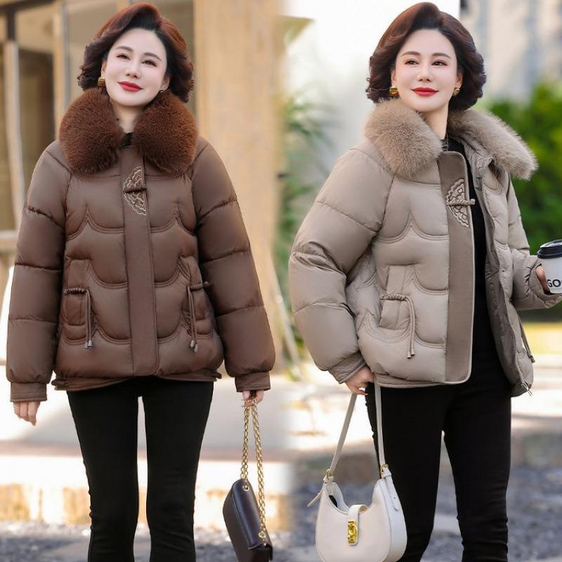 Pack down cotton-padded clothes for leisure in winter, new cotton-padded clothes, thickened warm cotton-padded jackets, loose.