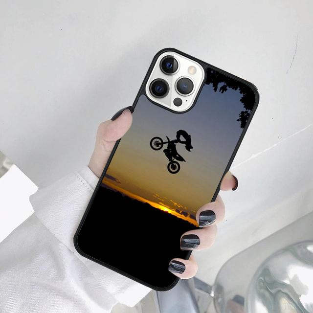 Moto Bike Motocross Phone Case Cover For iPhone 17 Air 15 16 14 11 12 13 Pro MAX Plus
