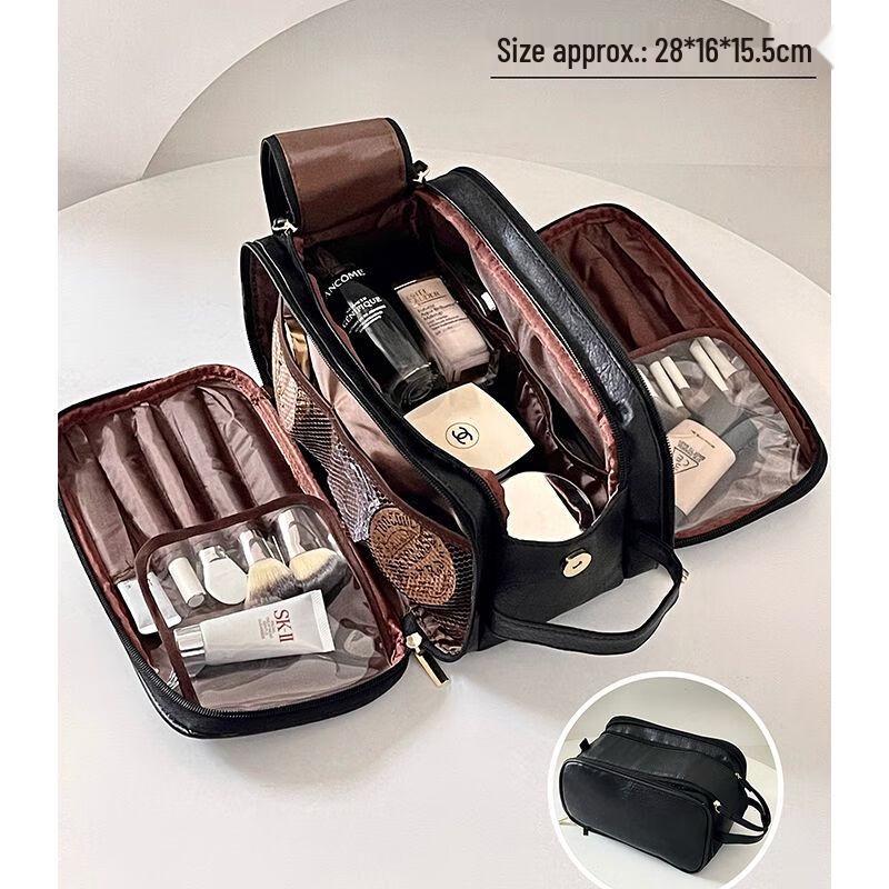 Large Capacity Partitioned Makeup & Toiletry Bag