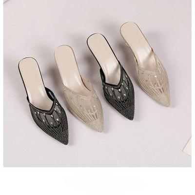 Female Pointed Toe Luxury Brand Sandals Women Thin Heels Lady Casual Fashion Evening Dress High Heels Shoes  Summer