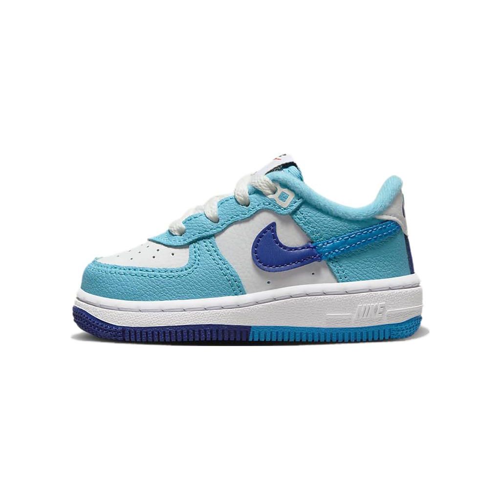 

Nike Force 1 LV8 2 TD Split - Светло-голубые детские кроссовки White Deep-Royal-Blue Baltic-Blue DX2165-100 23.5