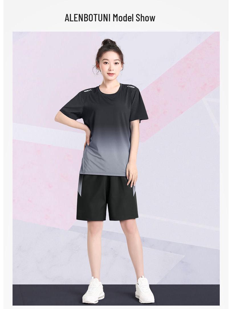 

Мужской комплект из спортивной футболки и шорт из ледяного шелка, быстросохнущий, для баскетбола, бега и фитнеса M