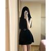 E French pure desire black sleeveless vest dress for women, small people, advanced sense, waist and thin temperament