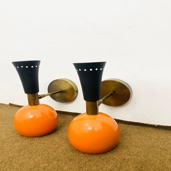 

Бра 1950-х годов, итальянское бра Diablo середины века, пара светильников Side by Side, настенные светильники