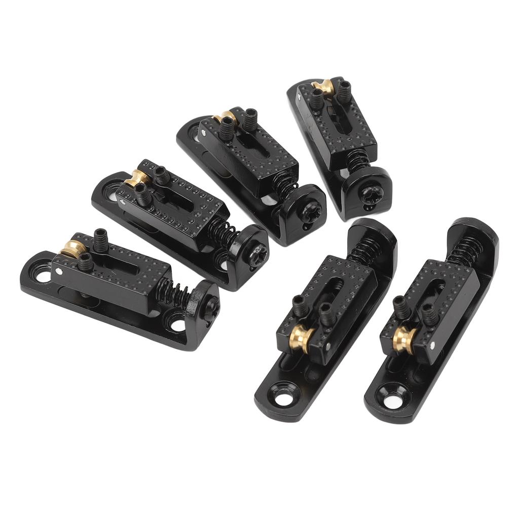 6Pcs Guitar Bridge Saddle Metal Height Adjustable 3 4 5 6 7 String Electric Guitar Bridge Saddle for Cigar Box Banjo