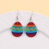 Cartoon Easter Egg Earrings Acrylic Easter Egg Dangle Earrings Bunny Pendant Earrings  Gifts