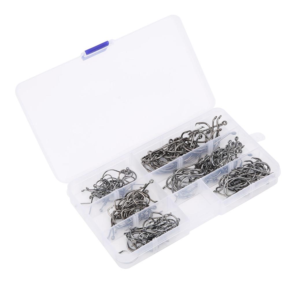 Crank Hook Fishing Hook Set Offset Easy Catch Carbon Steel Fishing Tackles for Soft Lure