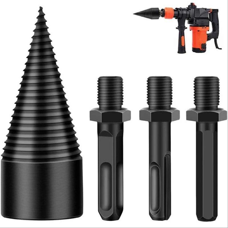 

Log Splitter Drill Bit 32mm 3 Rods Wood Splitting Cone for Hammer Drill 32mm+3 rods [pvc box] (388.5g)