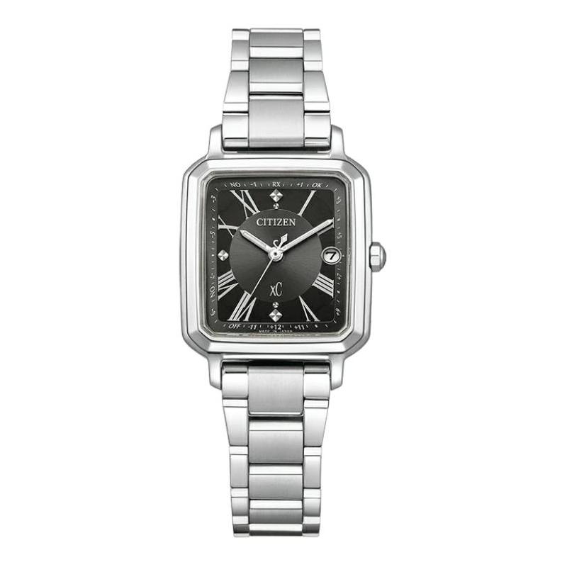 

CITIZEN xc series 50 meters waterproof solar Quartz titanium alloy strap women s watch black dial ES9500-69E чорний
