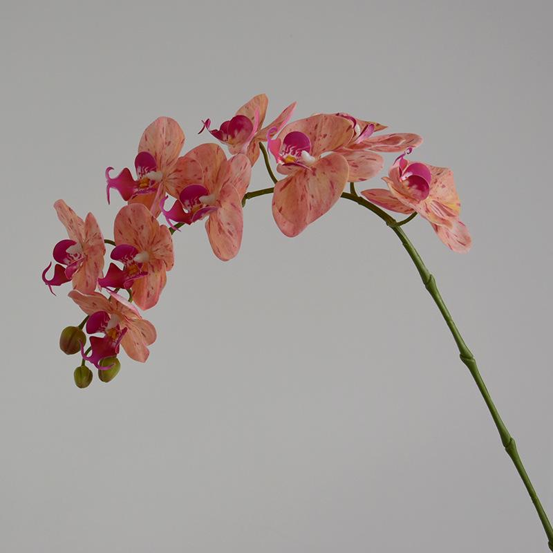 Роскошная композиция из искусственных цветов Фаленопсис - 9 бутонов, цвет Моранди для свадеб и отелей