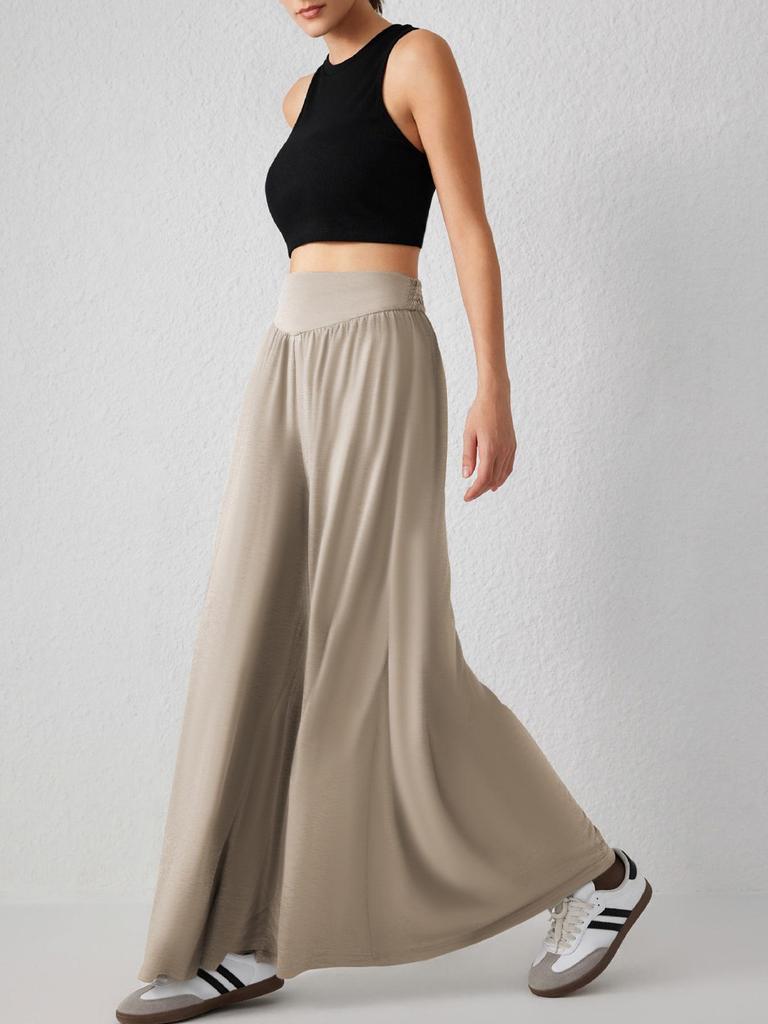 2026 Women's High Waist Wide Leg Dance Pants - Loose Fit, European & American Style, Summer Casual Drape Design