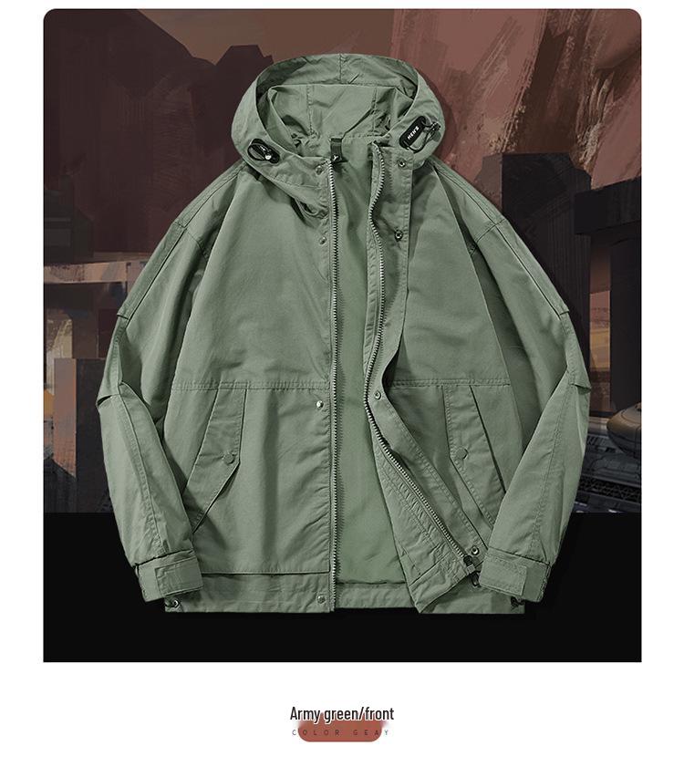 Men's Lightweight Hooded Jacket - Waterproof, Windproof, Breathable & Quick-Drying for Spring/Autumn 