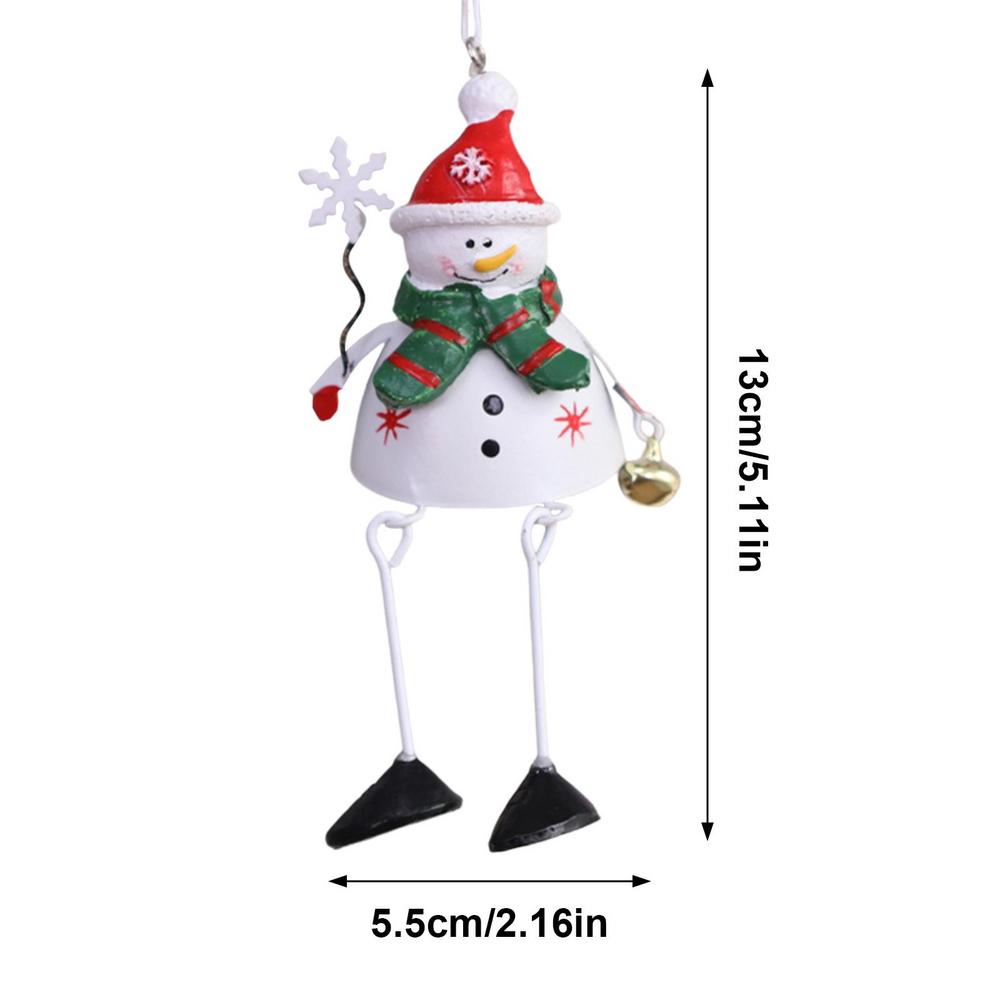 Metal Ornaments For Christmas Tree Snowman Santa Claus Christmas Sturdy Pendant Christmas Tree Ornament Cute Charm For Christmas