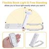 Mini Portable Folding LED Reading Lamp w/ Clip- Eye-Care ColorsAdjustable Brightness-Lightweight for Bedroom/Travel,Easy Storage