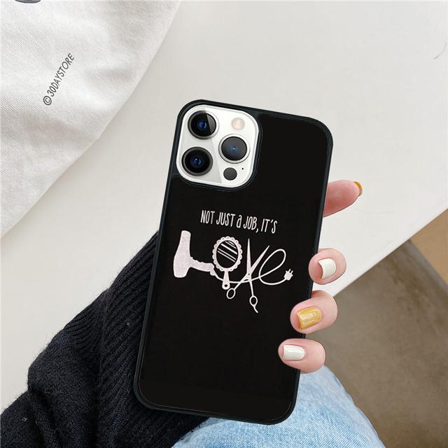 Barber Shop Hair Stylist Phone Case Cover For iPhone 17 Air 15 16 14 13 12 Pro Max 11 Pro Max Plus Coque Shell