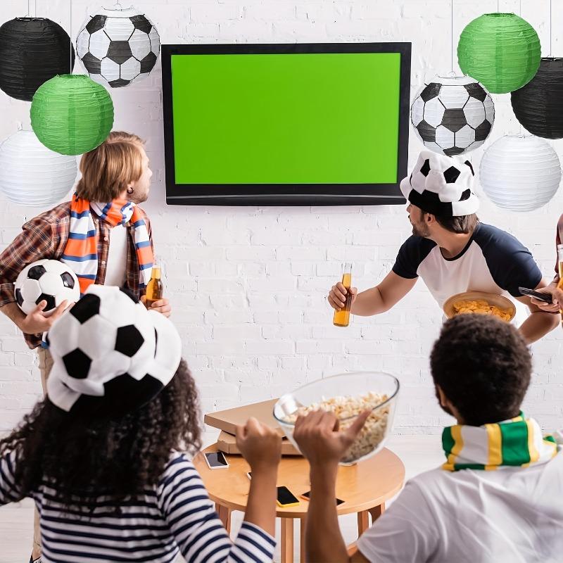 20/24 Pack Soccer Ball Paper Lanterns 20.3cm Football Party Decorations for Sports Theme Birthday Parties Soccer Events Festive