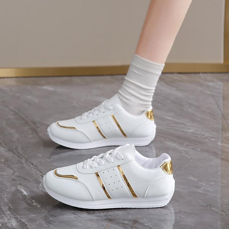 Mode 2024Neue Damen-Vulkanisierschuhe Runde Zehenpartie Flache Schuhe für Damen Schnür-Plateau-Sneaker Outdoor Causal Phnom Penh Mode-Flats