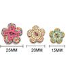 100PCS Flat-back Clothing Button Bohemian Style Sewing Button Flower Wooden Buttons  Clothing Sewing