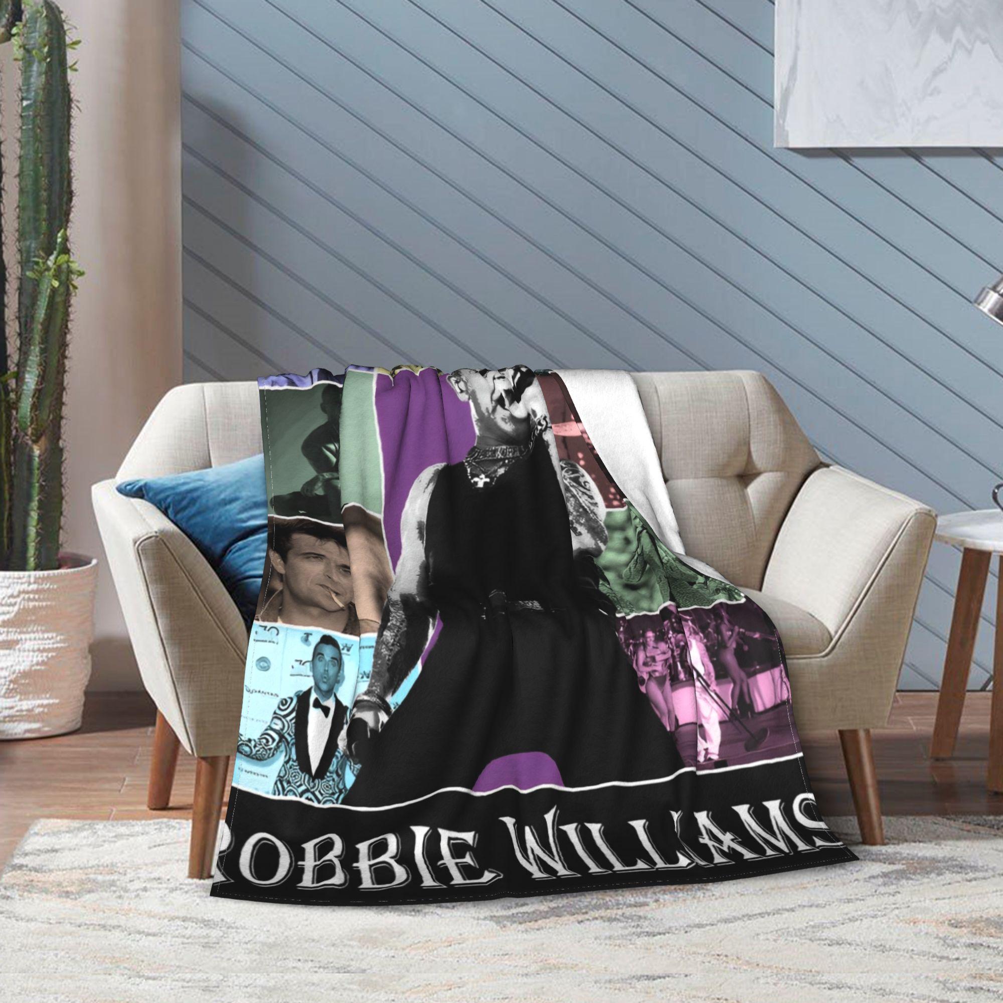 Robbie Williams Tour 2025 Blanket Multiple Sizes Soft Fuzzy Plush  Throw Blankets for Couch Sofa and Bed 30x40in