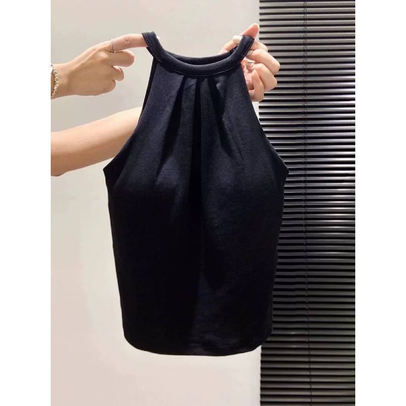 Womens Summer Cotton Tank Top With Embroidered 3d Pattern For Casual Wear