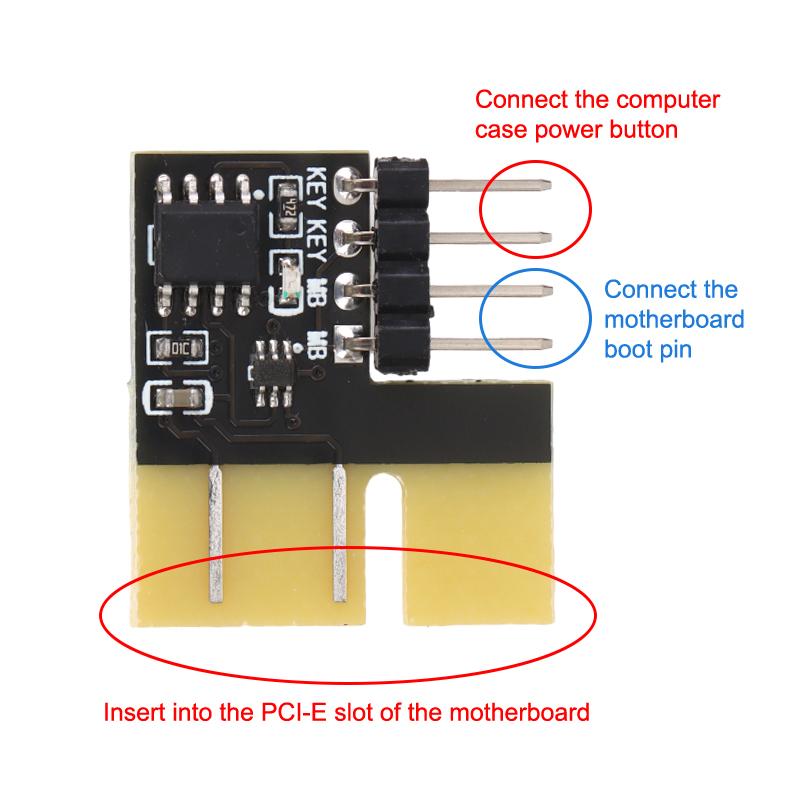 Pci-E Computer Automatic Power On/Off Module Desktop Computer Power On/Off Recovery Upon Incoming Call Computer Button Switch